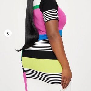 Margo Colorblock Mini Dress - Black/combo
